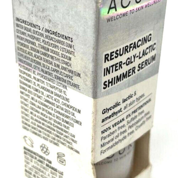 Acure Resurfacing Inter-Gly-Lactic Shimmer Serum 0.67 fl oz Each - Picture 2 of 3
